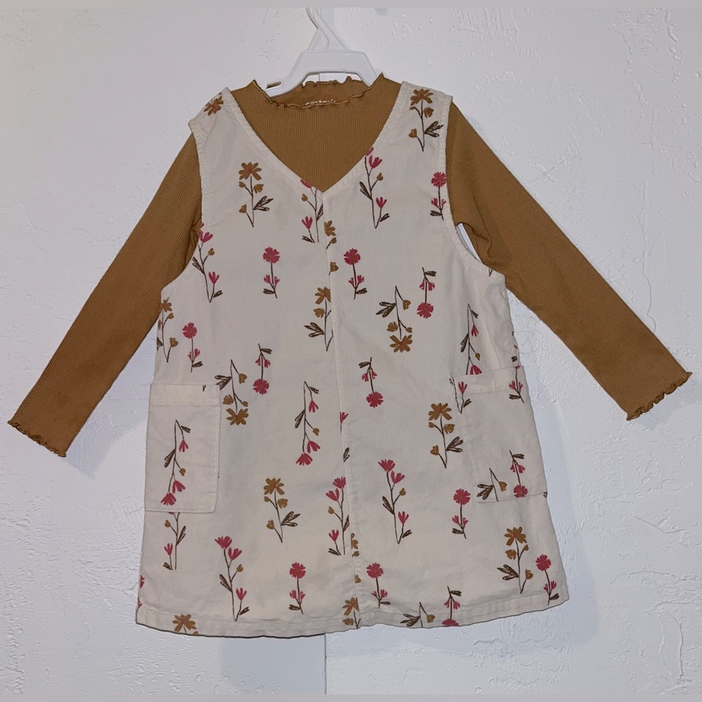 Carter’s Child of Mine Toddler Girls Floral Corduroy Jumper and Top
